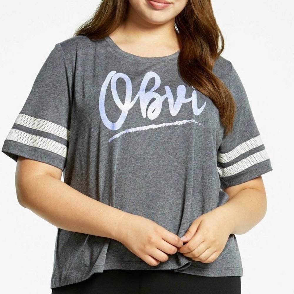 Soffe Curves Juniors 'Obvi' Squad Mesh Pro T-Shirt